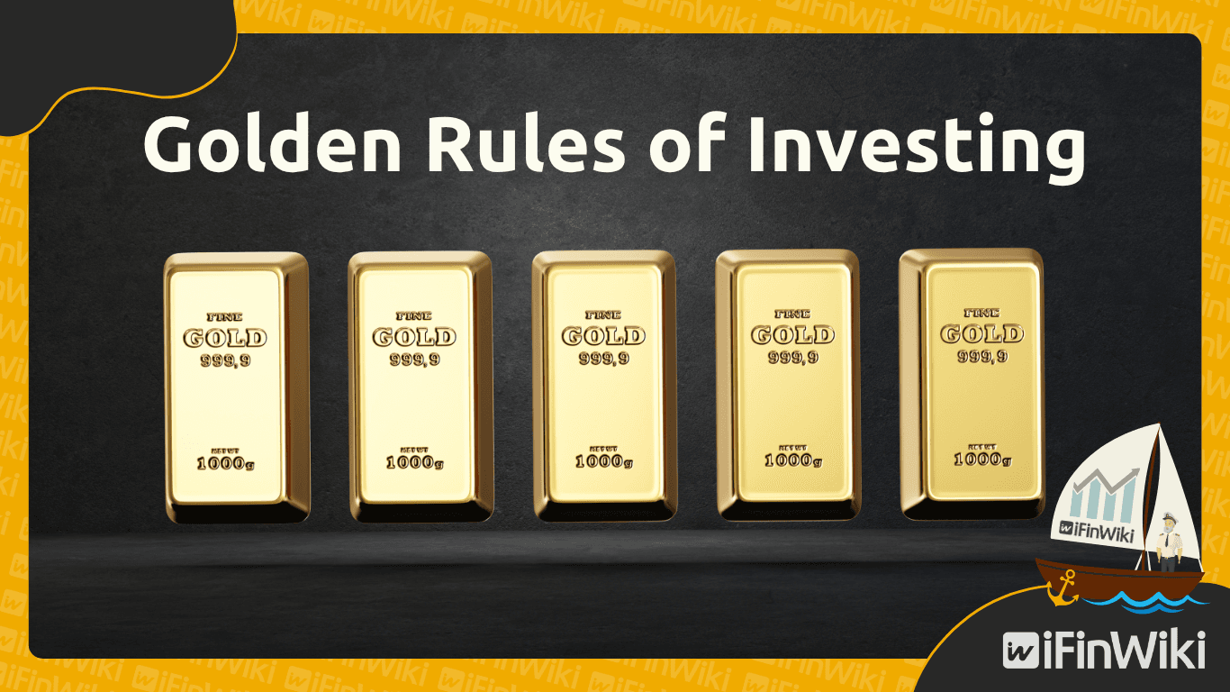 Golden Rules of Investing: depicting golden bars